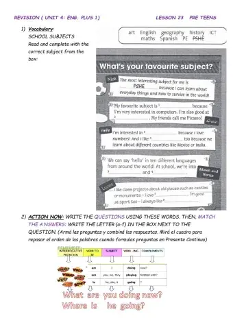 Present simple and continuous