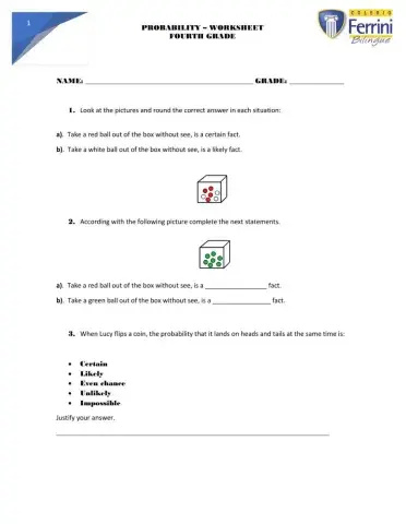 Probability worksheet