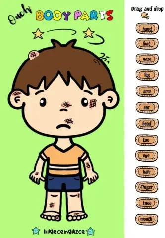 Body Parts Ouch (Drag drop)