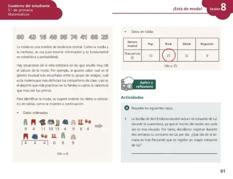 Media, moda y mediana