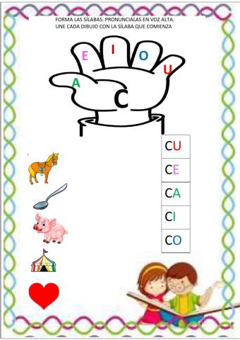 Formar silabas letra c