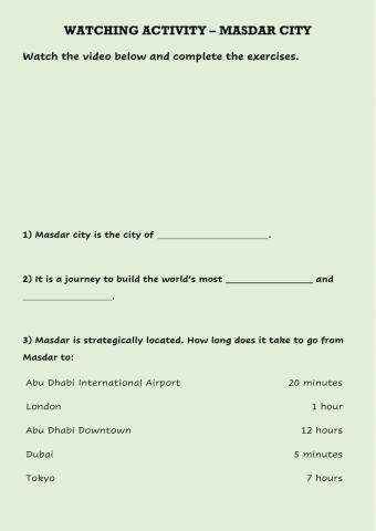 Watching - Masdar City