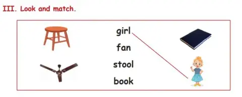 English - TERM - I - MATCH AND JOIN THE PICTURE - PG NO 91