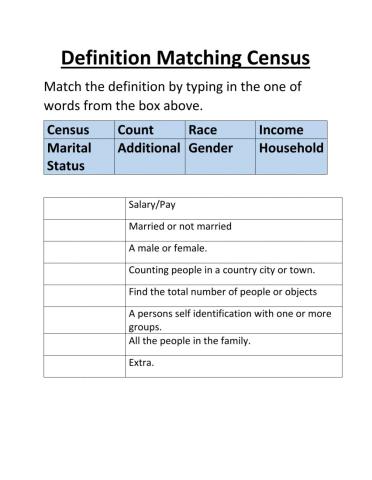 Definition Matching Census