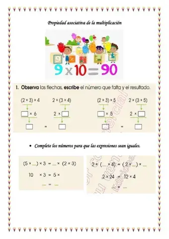 Propiedad asociativa de la multiplicación