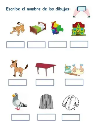 Escritura de palabras sencillas