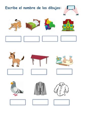 Escritura de palabras sencillas