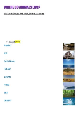 Where do animals live?