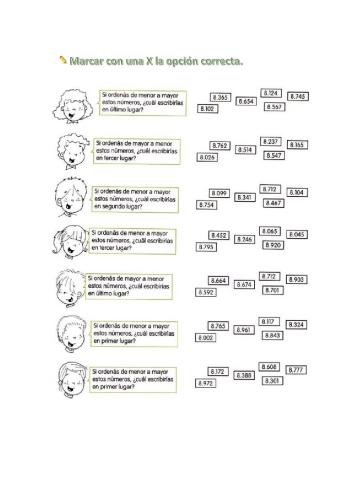 Orden en los números