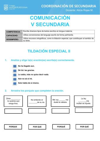 Tildación especial ii