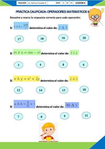 Operadores Matemáticos II