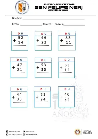 Sumas con dos cifras