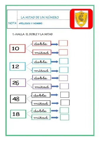 La mitad de un numero