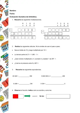 PRUEBA SUMATIVA DE ARITMÉTICA II PARCIAL
