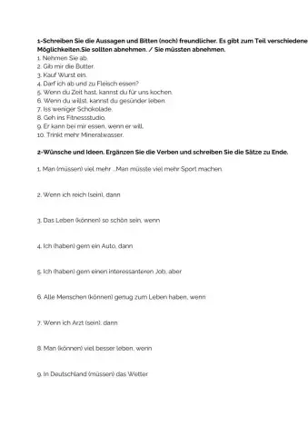 Konjunktiv II mit Modalverben