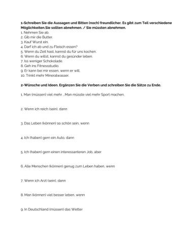 Konjunktiv II mit Modalverben