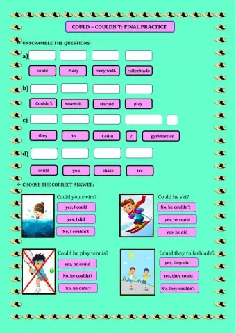 Could -couldn't: final practice