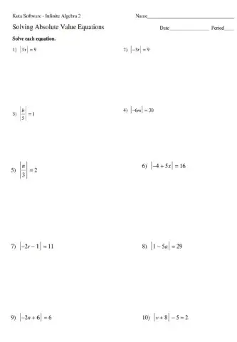 حل معادلات القيمة المطلقة 1