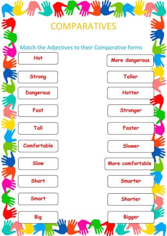 Comparative form of basic adjectives