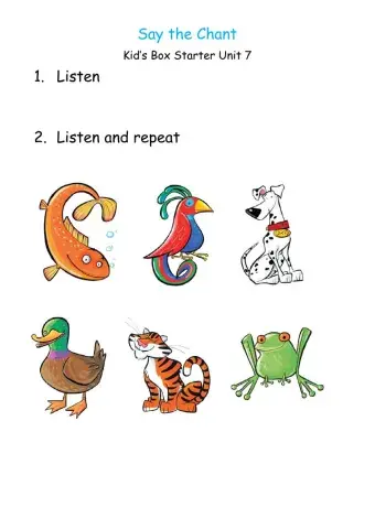 Kid'sBox Starter. Unit 7. Chant