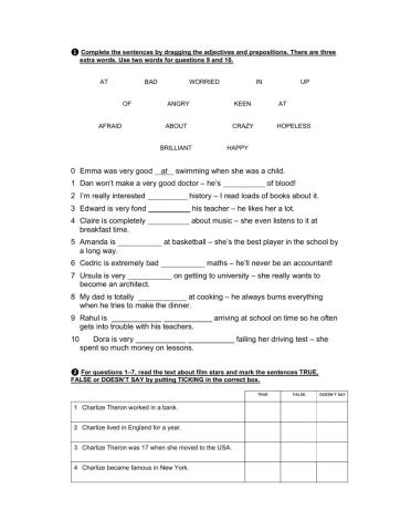 Adjectives and prepositions
