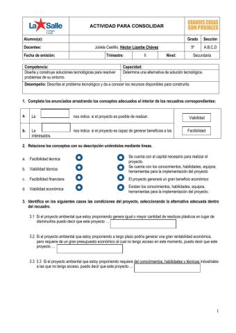 Factibilidad y viabilidad de un proyecto.