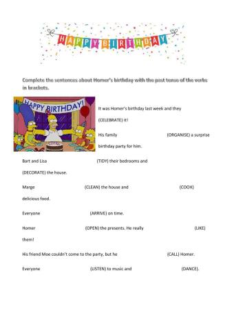 Simple Past Regular Verbs