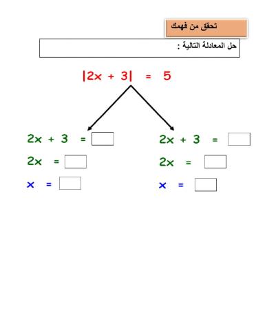 حل المعادلات