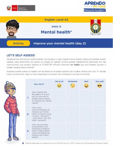Improve your mental health - W-13 (A2)