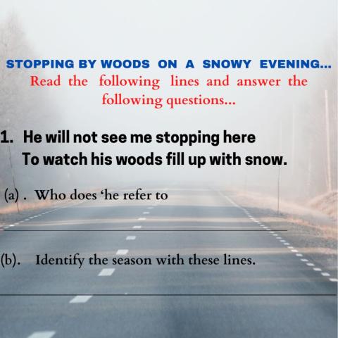 Stopping  by woods  on  a  snowy evening