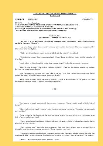 7 class level 2 worksheet 4