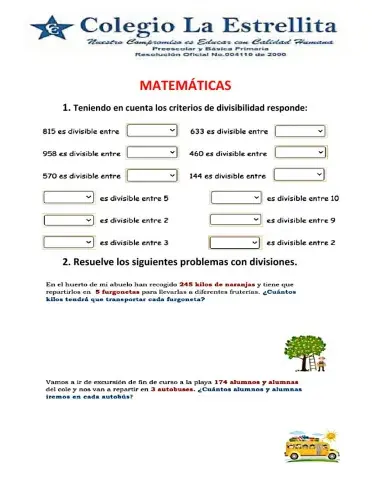 VALORACIÓN MATEMÁTICAS TERCERO III PERIODO