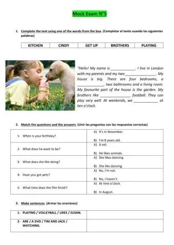 Mock Exam -2nd Children-