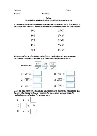 Simplificación de radicales-parte 2