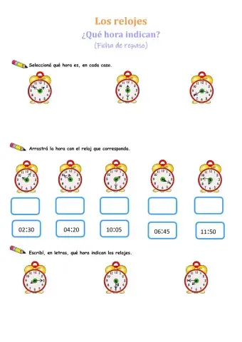 Ficha repaso- La hora (1)