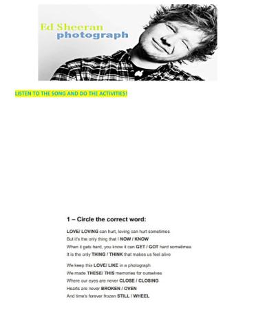 Photograph Ed Sheeran