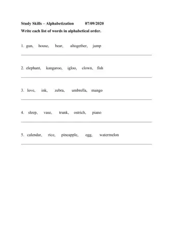 Alphabetization 07092020