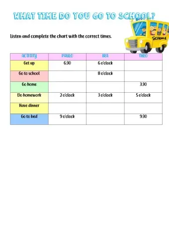 What time do you go to school?