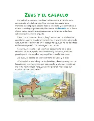 Comprensión lectora de un mito