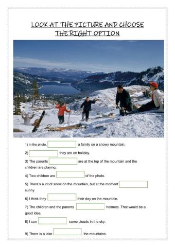 Describing a photo II