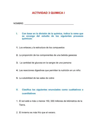 Ramas de la química