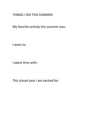 What I did this summer