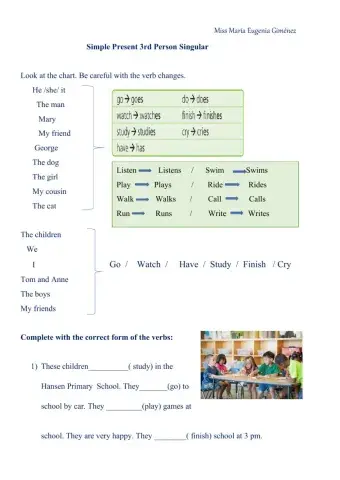 Simple Present 3rd Person singular