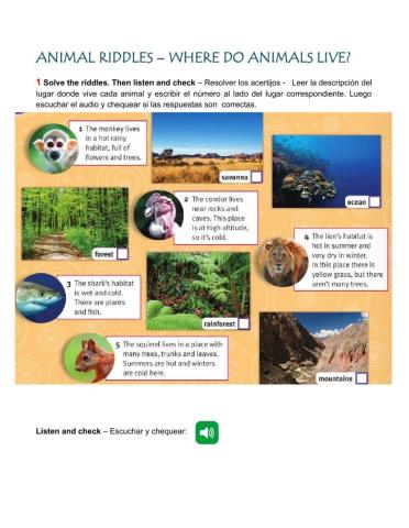 Where do animals live?