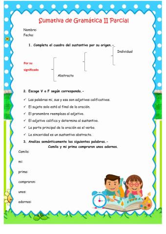 Sumativa de Gramática