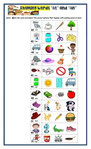 CVC words -an- and -at-