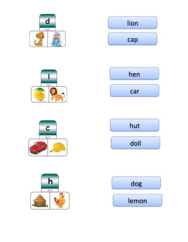 ENG - TERM - I - STD -I - PART -II - join the pictures with correct word -PG NO-106