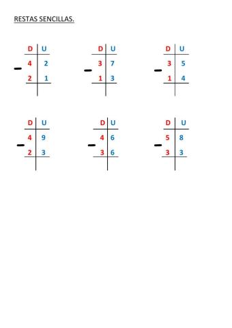 Restas sencillas