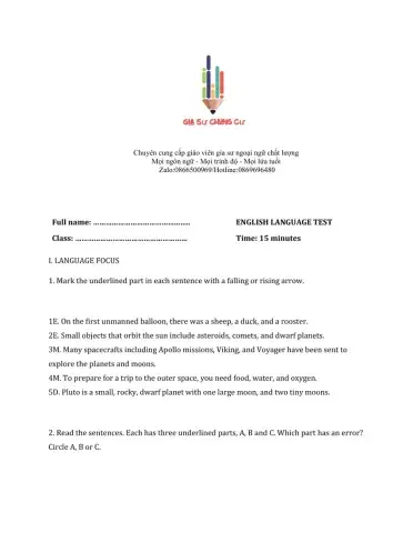 Lớp 9 - Unit 11 CHANGING ROLES IN SOCIETY-LANGUAGE