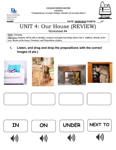 Review Unit 4 (1st Grade)